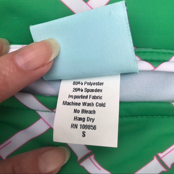 Haley & The Hound green bamboo pattern stretchy sundress, sml - Picture 7 of 7